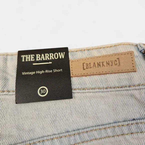 BlankNYC The Barrow High Rise Crochet Front Cutoff Shorts 30 Granny Square NWT - Picture 7 of 11